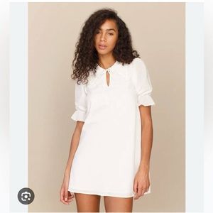 Reformation White Driftwood Mini Dress, XS